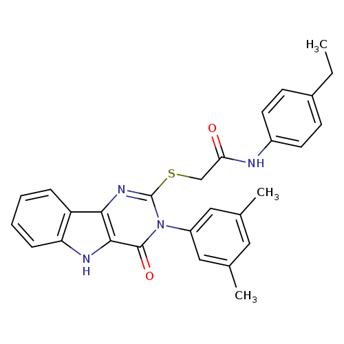 2-{[3-(3,5-dimethylphenyl)-4-oxo-3H,4H,5H-pyrimido[5,4-b]indol-2-yl]sulfanyl}-N-(4-ethylphenyl)acetamide