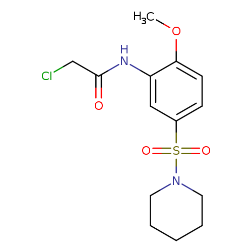 2-chloro-N-[2-methoxy-5-(piperidine-1-sulfonyl)phenyl]acetamide