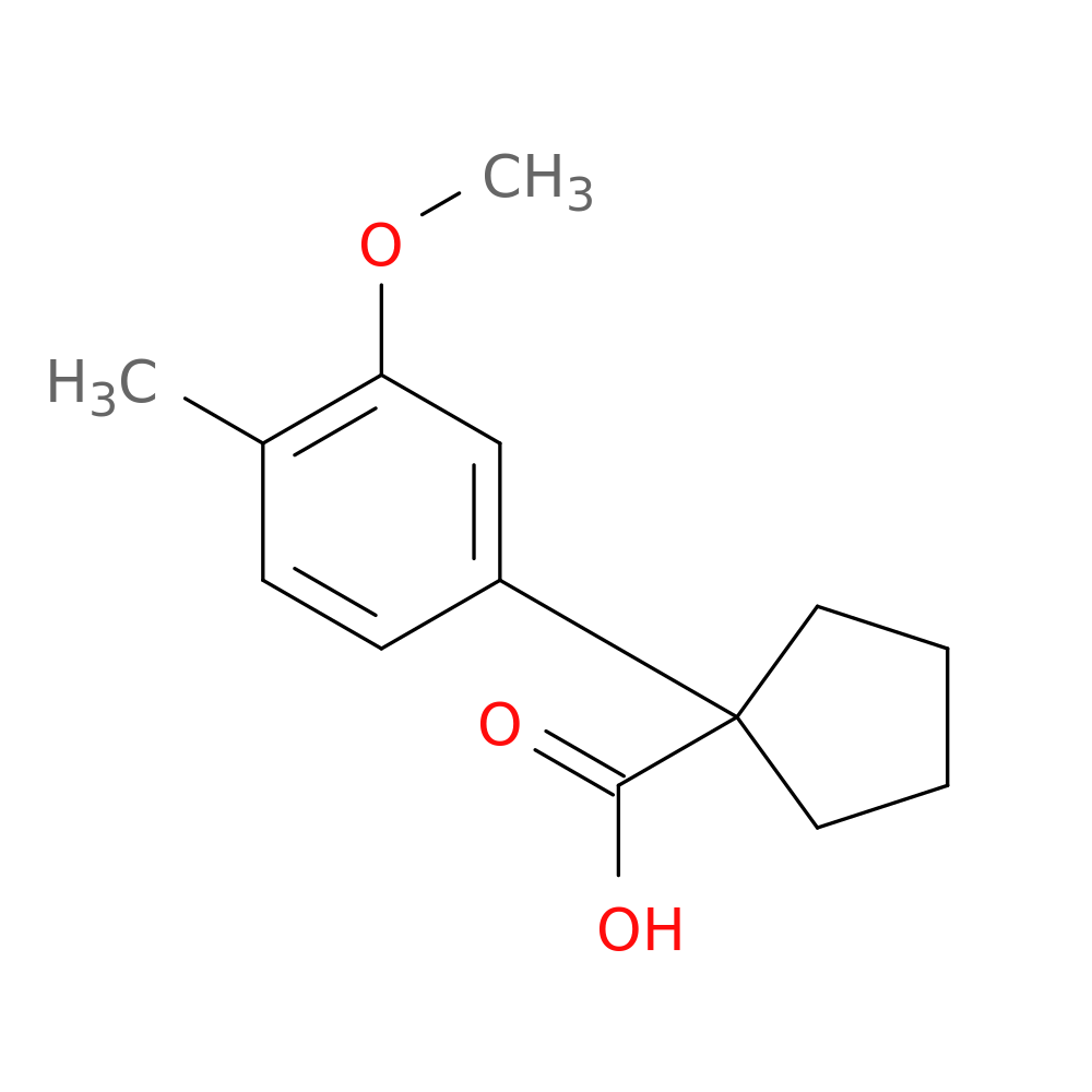 1-(3-methoxy-4-methylphenyl)cyclopentane-1-carboxylic acid