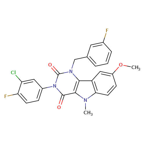 3-(3-chloro-4-fluorophenyl)-1-[(3-fluorophenyl)methyl]-8-methoxy-5-methyl-1H,2H,3H,4H,5H-pyrimido[5,4-b]indole-2,4-dione
