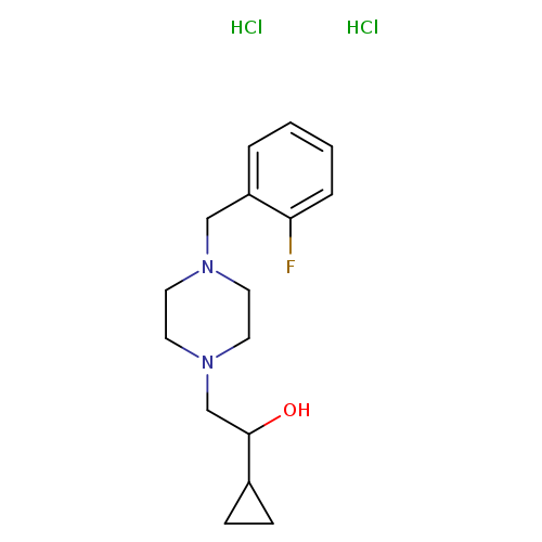1-cyclopropyl-2-{4-[(2-fluorophenyl)methyl]piperazin-1-yl}ethan-1-ol dihydrochloride