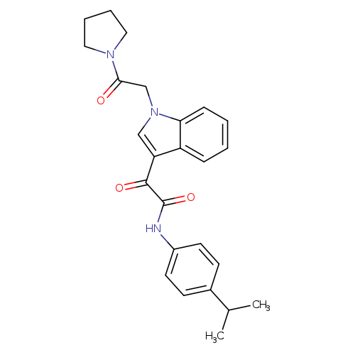 2-oxo-2-{1-[2-oxo-2-(pyrrolidin-1-yl)ethyl]-1H-indol-3-yl}-N-[4-(propan-2-yl)phenyl]acetamide