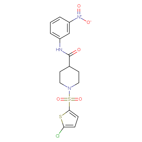 1-[(5-chlorothiophen-2-yl)sulfonyl]-N-(3-nitrophenyl)piperidine-4-carboxamide