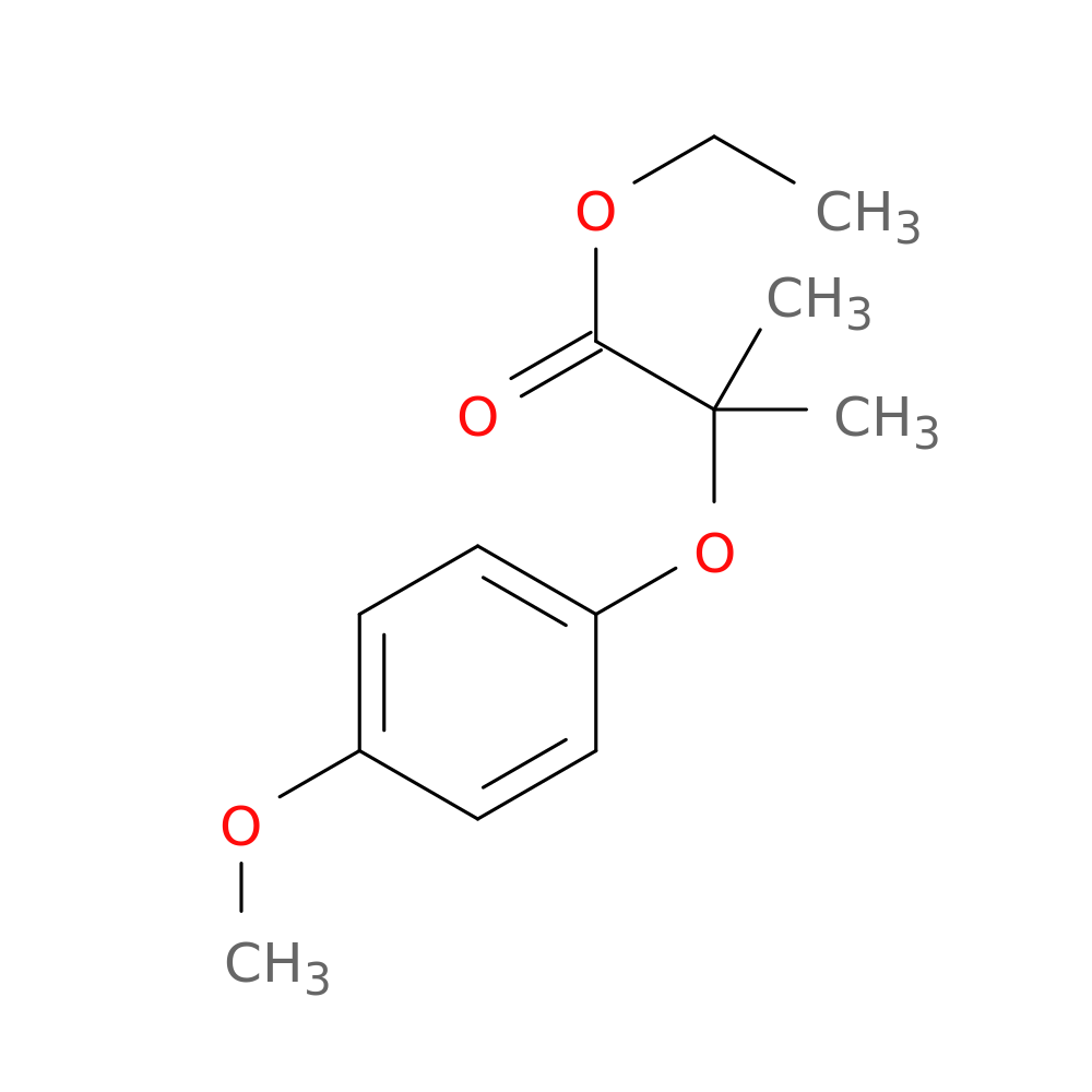 Propanoic acid, 2-(4-methoxyphenoxy)-2-methyl-, ethyl ester