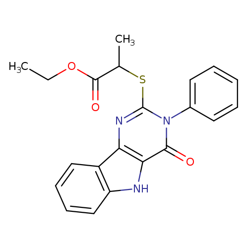 ethyl 2-({4-oxo-3-phenyl-3H,4H,5H-pyrimido[5,4-b]indol-2-yl}sulfanyl)propanoate