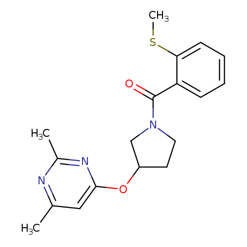 2,4-dimethyl-6-({1-[2-(methylsulfanyl)benzoyl]pyrrolidin-3-yl}oxy)pyrimidine