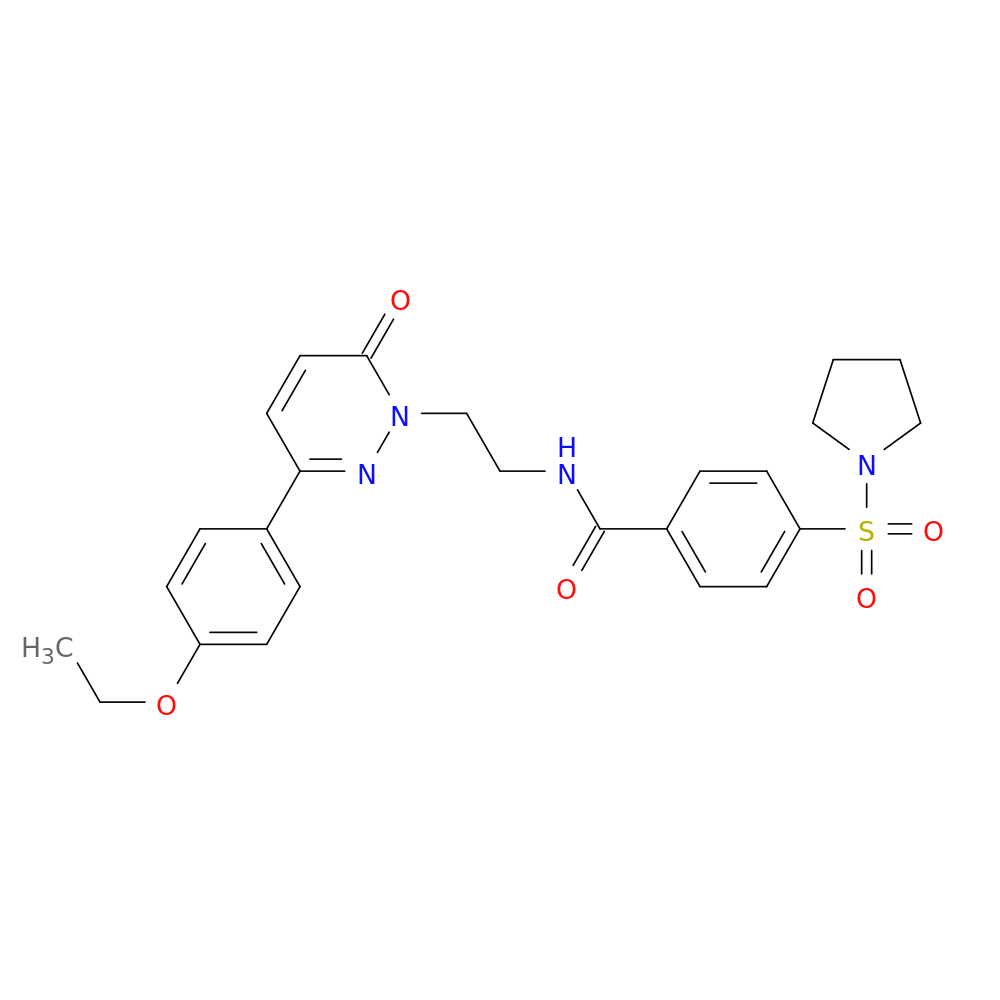 N-{2-[3-(4-ethoxyphenyl)-6-oxo-1,6-dihydropyridazin-1-yl]ethyl}-4-(pyrrolidine-1-sulfonyl)benzamide