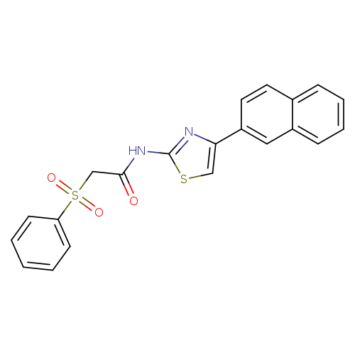 2-(benzenesulfonyl)-N-[4-(naphthalen-2-yl)-1,3-thiazol-2-yl]acetamide