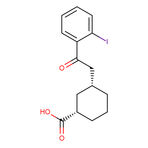 cis-3-[2-(2-Iodophenyl)-2-oxoethyl]cyclohexane-1-carboxylic acid