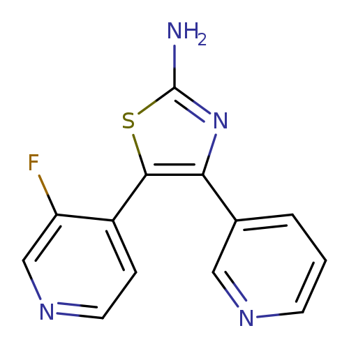 5-(3-fluoropyridin-4-yl)-4-(pyridin-3-yl)-1,3-thiazol-2-amine