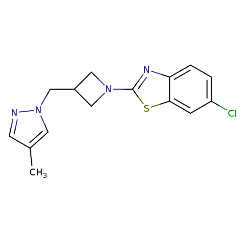 6-chloro-2-{3-[(4-methyl-1H-pyrazol-1-yl)methyl]azetidin-1-yl}-1,3-benzothiazole