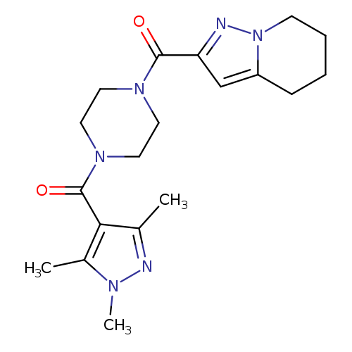 1-{4H,5H,6H,7H-pyrazolo[1,5-a]pyridine-2-carbonyl}-4-(1,3,5-trimethyl-1H-pyrazole-4-carbonyl)piperazine