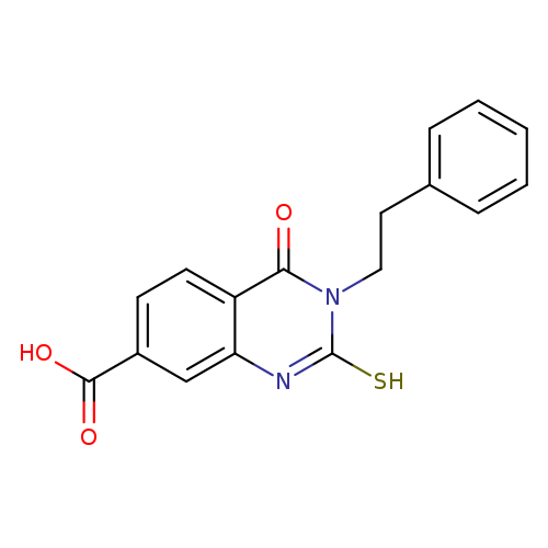 4-oxo-3-(2-phenylethyl)-2-sulfanyl-3,4-dihydroquinazoline-7-carboxylic acid