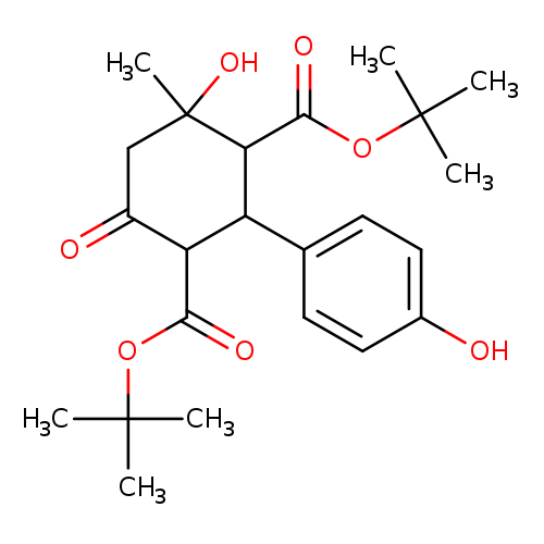 di(tert-butyl) 4-hydroxy-2-(4-hydroxyphenyl)-4-methyl-6-oxo-1,3-cyclohexanedicarboxylate