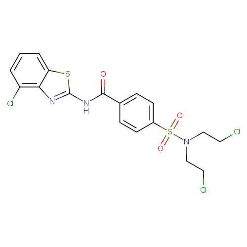 4-[bis(2-chloroethyl)sulfamoyl]-N-(4-chloro-1,3-benzothiazol-2-yl)benzamide