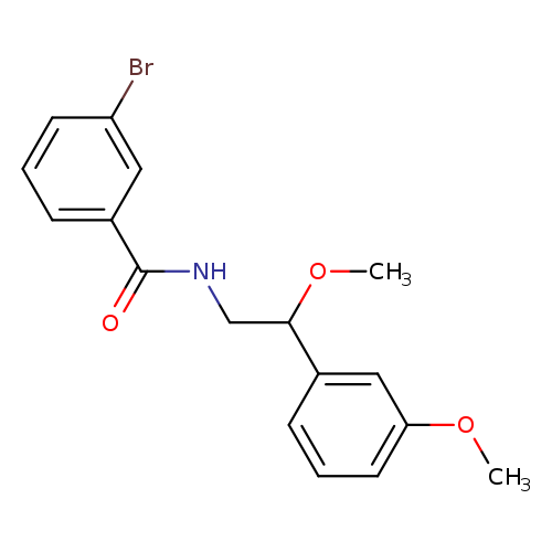 3-bromo-N-[2-methoxy-2-(3-methoxyphenyl)ethyl]benzamide