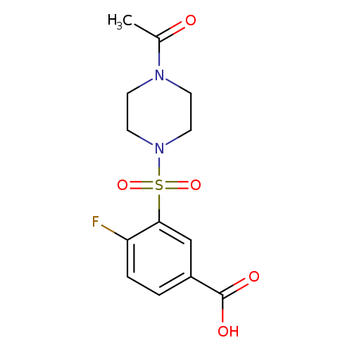 3-[(4-acetylpiperazin-1-yl)sulfonyl]-4-fluorobenzoic acid