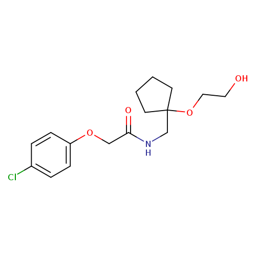 2-(4-chlorophenoxy)-N-{[1-(2-hydroxyethoxy)cyclopentyl]methyl}acetamide