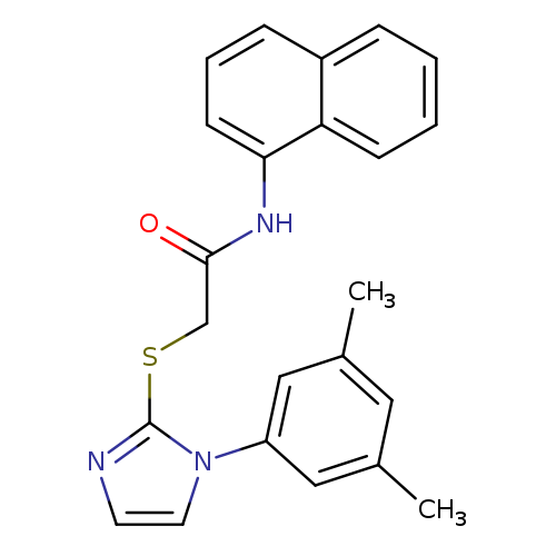 2-{[1-(3,5-dimethylphenyl)-1H-imidazol-2-yl]sulfanyl}-N-(naphthalen-1-yl)acetamide
