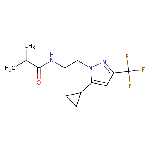 N-{2-[5-cyclopropyl-3-(trifluoromethyl)-1H-pyrazol-1-yl]ethyl}-2-methylpropanamide