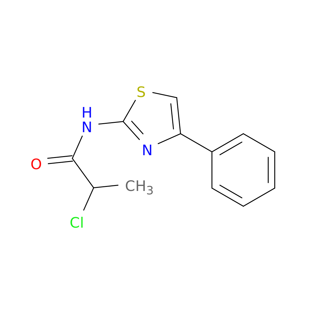 2-chloro-N-(4-phenyl-1,3-thiazol-2-yl)propanamide