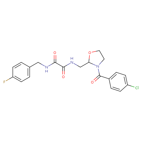 N-{[3-(4-chlorobenzoyl)-1,3-oxazolidin-2-yl]methyl}-N'-[(4-fluorophenyl)methyl]ethanediamide