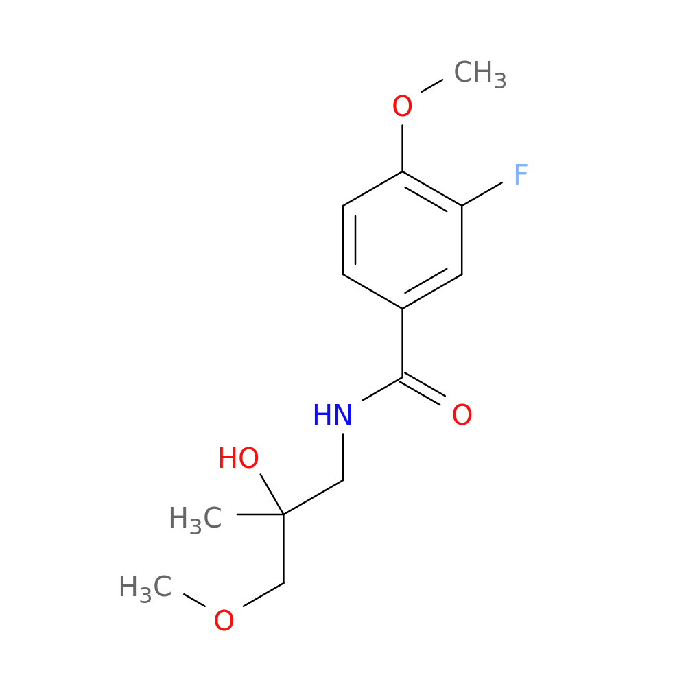 3-fluoro-N-(2-hydroxy-3-methoxy-2-methylpropyl)-4-methoxybenzamide