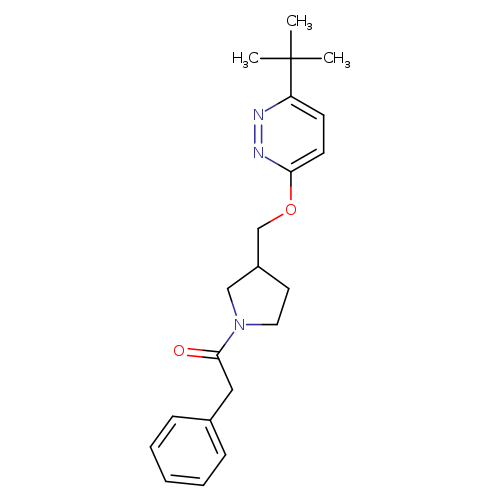 1-(3-{[(6-tert-butylpyridazin-3-yl)oxy]methyl}pyrrolidin-1-yl)-2-phenylethan-1-one