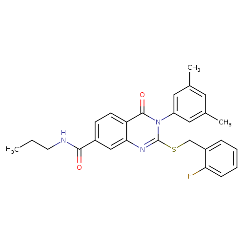 3-(3,5-dimethylphenyl)-2-{[(2-fluorophenyl)methyl]sulfanyl}-4-oxo-N-propyl-3,4-dihydroquinazoline-7-carboxamide