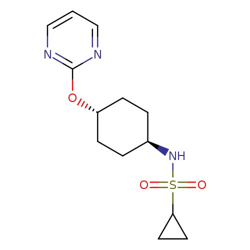 N-[(1r,4r)-4-(pyrimidin-2-yloxy)cyclohexyl]cyclopropanesulfonamide