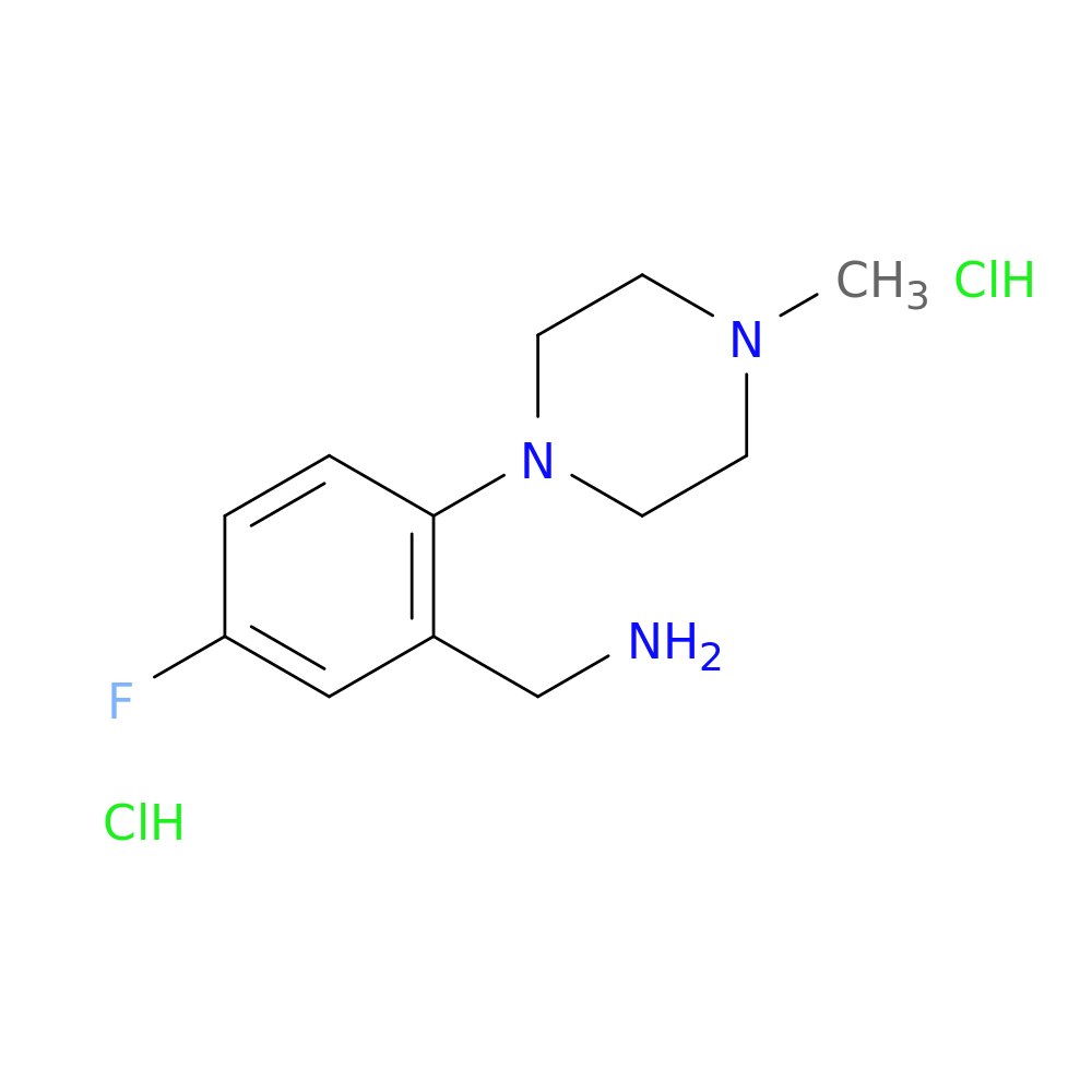 1-[5-fluoro-2-(4-methylpiperazin-1-yl)phenyl]methanamine dihydrochloride