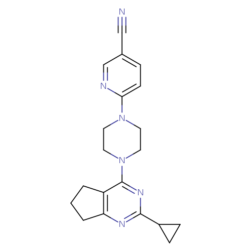 6-(4-{2-cyclopropyl-5H,6H,7H-cyclopenta[d]pyrimidin-4-yl}piperazin-1-yl)pyridine-3-carbonitrile