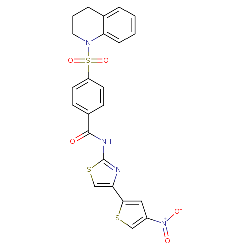 N-[4-(4-nitrothiophen-2-yl)-1,3-thiazol-2-yl]-4-(1,2,3,4-tetrahydroquinoline-1-sulfonyl)benzamide
