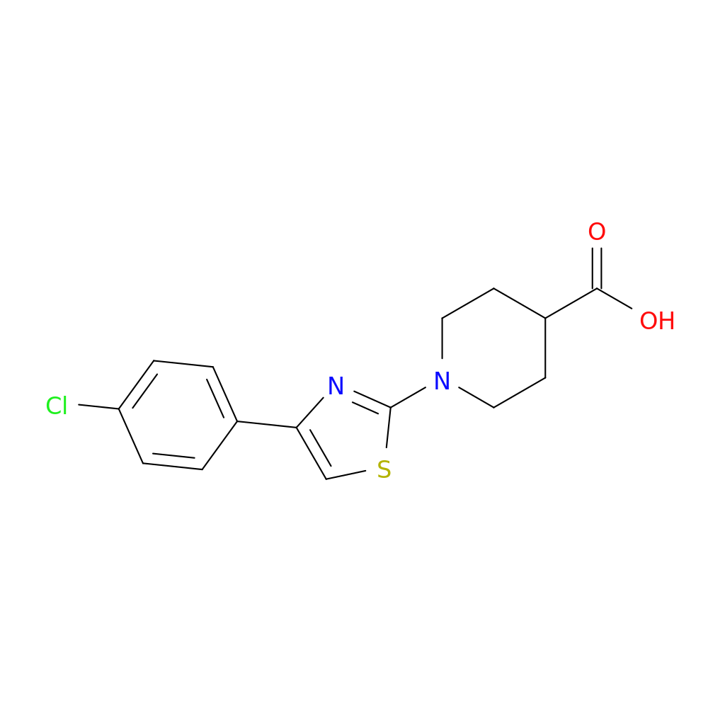 1-(4-(4-Chlorophenyl)thiazol-2-yl)piperidine-4-carboxylic acid