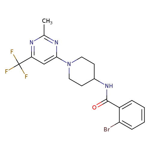 2-bromo-N-{1-[2-methyl-6-(trifluoromethyl)pyrimidin-4-yl]piperidin-4-yl}benzamide