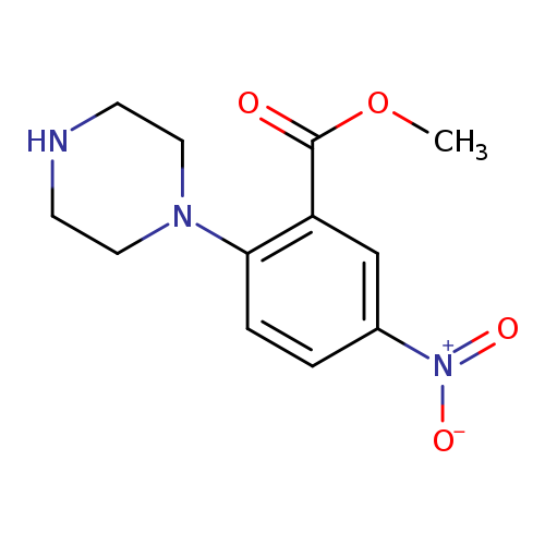 Benzoic acid,5-nitro-2-(1-piperazinyl)-, methyl ester