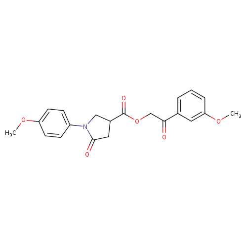 2-(3-methoxyphenyl)-2-oxoethyl 1-(4-methoxyphenyl)-5-oxo-3-pyrrolidinecarboxylate