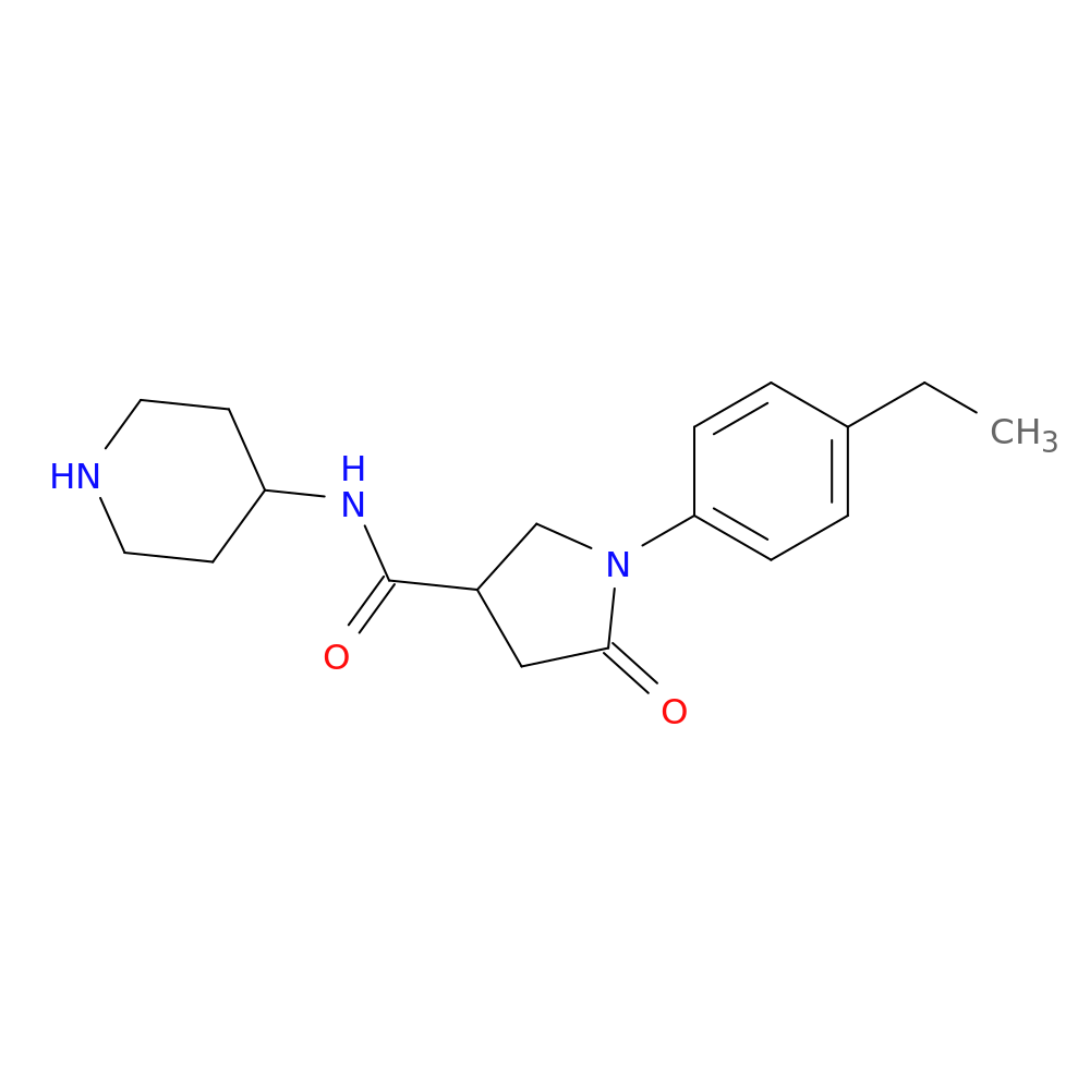 1-(4-ethylphenyl)-5-oxo-N-piperidin-4-ylpyrrolidine-3-carboxamide