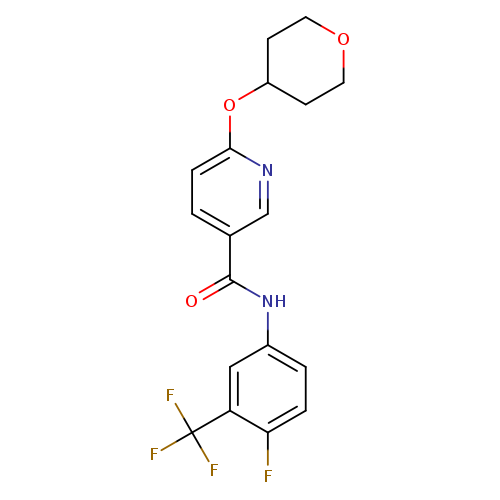 N-[4-fluoro-3-(trifluoromethyl)phenyl]-6-(oxan-4-yloxy)pyridine-3-carboxamide