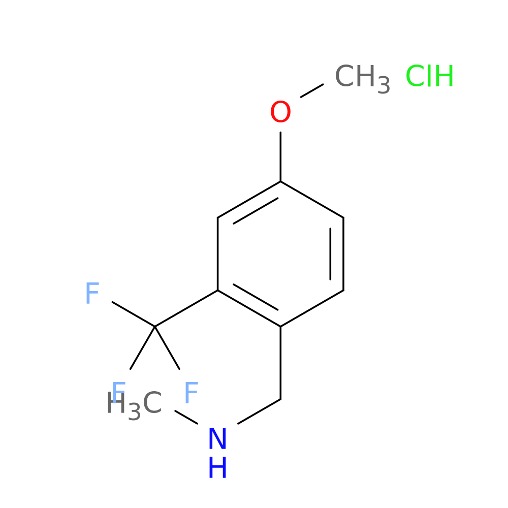 {[4-methoxy-2-(trifluoromethyl)phenyl]methyl}(methyl)amine hydrochloride
