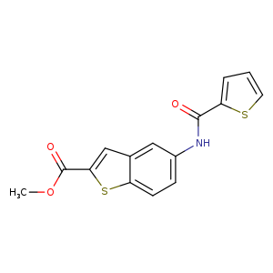 methyl 5-(thiophene-2-amido)-1-benzothiophene-2-carboxylate