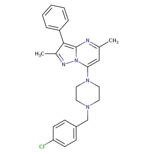 1-[(4-chlorophenyl)methyl]-4-{2,5-dimethyl-3-phenylpyrazolo[1,5-a]pyrimidin-7-yl}piperazine