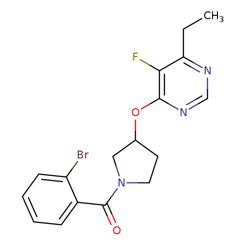 4-{[1-(2-bromobenzoyl)pyrrolidin-3-yl]oxy}-6-ethyl-5-fluoropyrimidine