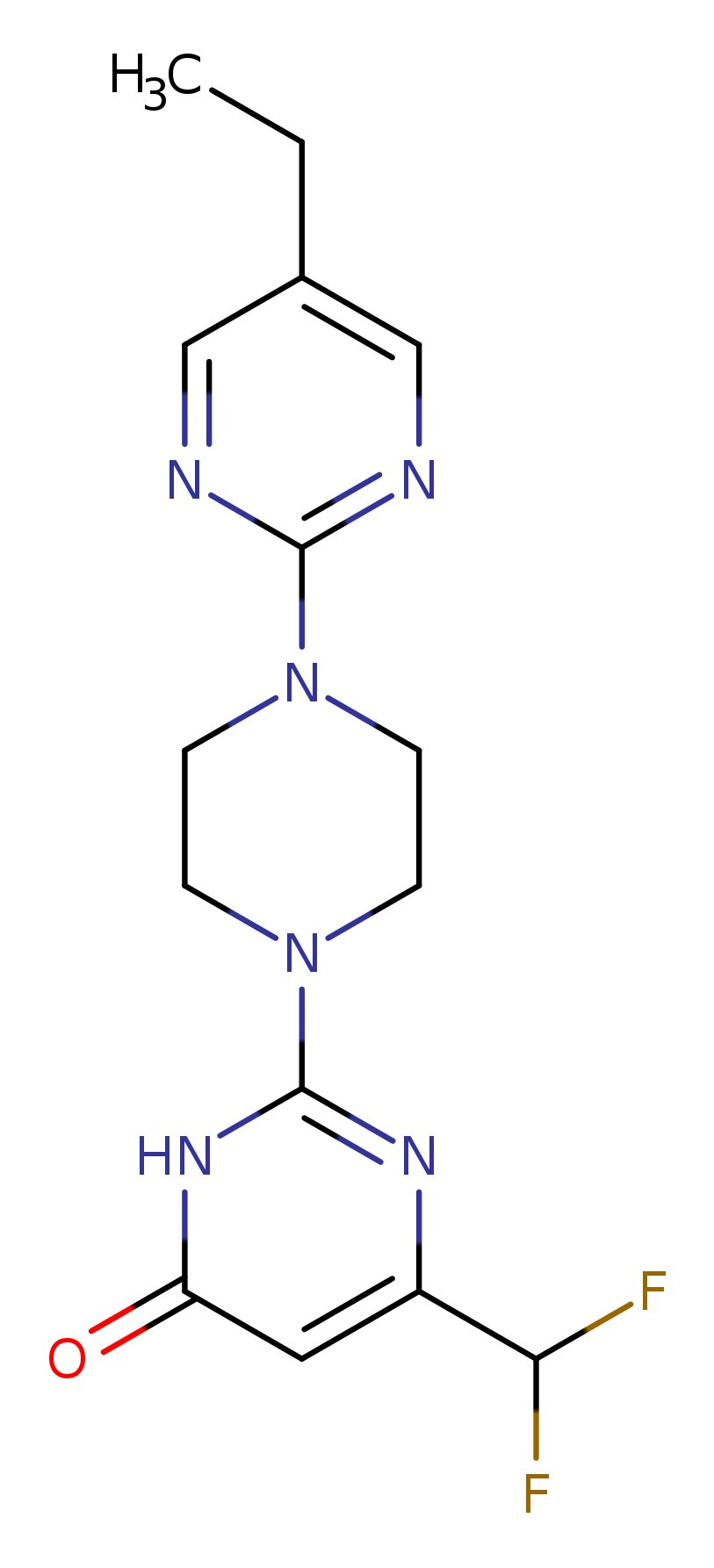 6-(difluoromethyl)-2-[4-(5-ethylpyrimidin-2-yl)piperazin-1-yl]-3,4-dihydropyrimidin-4-one