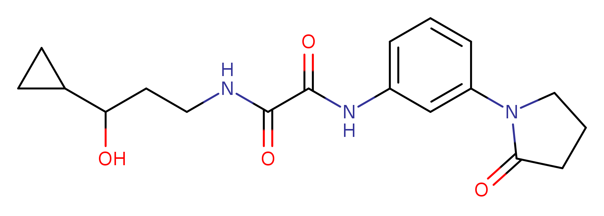 N-(3-cyclopropyl-3-hydroxypropyl)-N'-[3-(2-oxopyrrolidin-1-yl)phenyl]ethanediamide