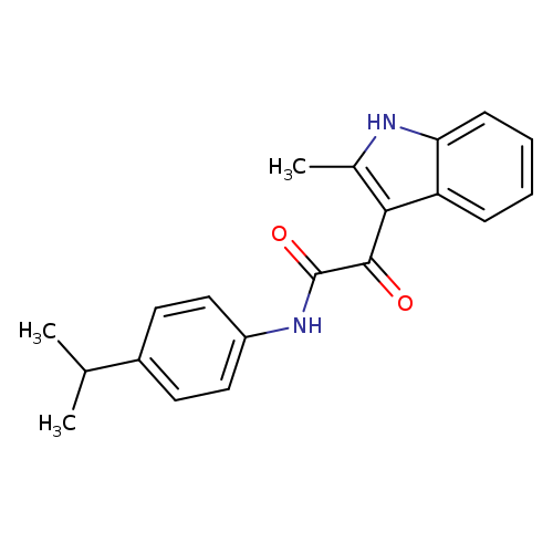 2-(2-methyl-1H-indol-3-yl)-2-oxo-N-[4-(propan-2-yl)phenyl]acetamide