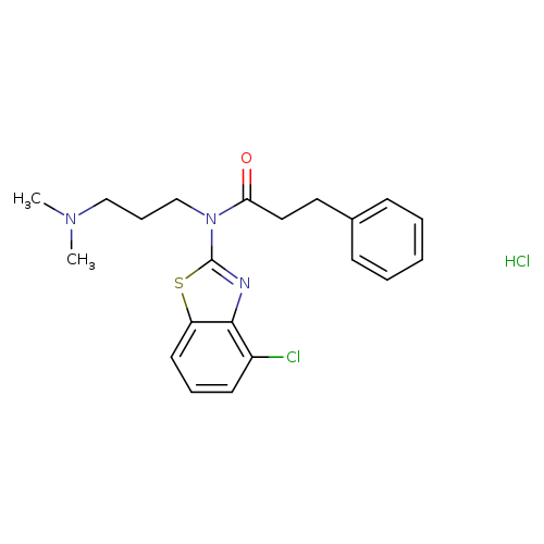N-(4-chloro-1,3-benzothiazol-2-yl)-N-[3-(dimethylamino)propyl]-3-phenylpropanamide hydrochloride
