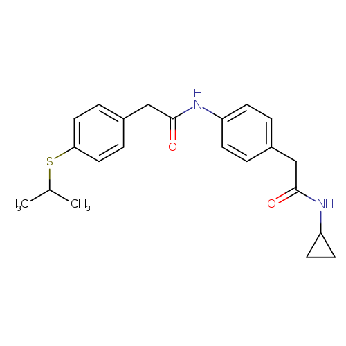 N-cyclopropyl-2-(4-{2-[4-(propan-2-ylsulfanyl)phenyl]acetamido}phenyl)acetamide