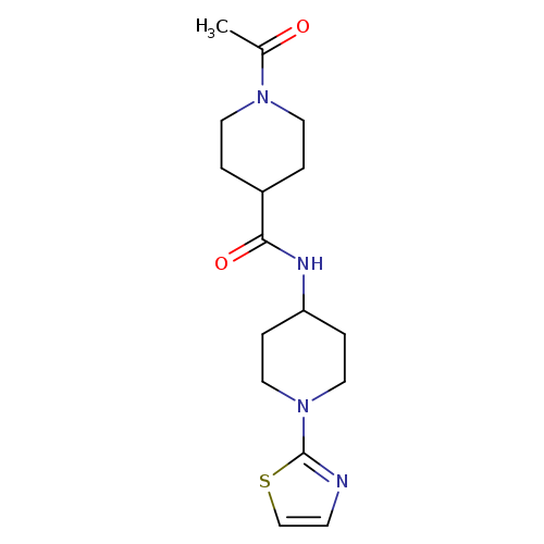 1-acetyl-N-[1-(1,3-thiazol-2-yl)piperidin-4-yl]piperidine-4-carboxamide