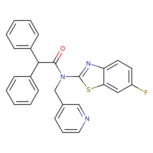 N-(6-fluoro-1,3-benzothiazol-2-yl)-2,2-diphenyl-N-[(pyridin-3-yl)methyl]acetamide